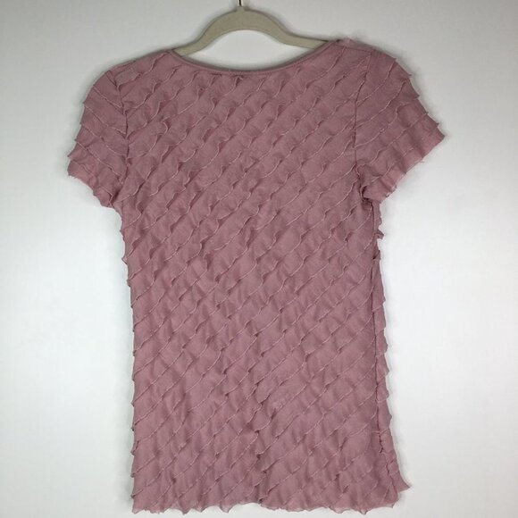 Lavish | Pink Ruffled Top Small - Picture 4 of 4